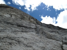 The start of West Crack. We have the whole Daff Dome to ourselves, on a weekend!