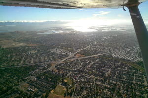 Looking back towards the bay (west)