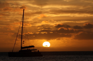 Sunset on the Seychelles