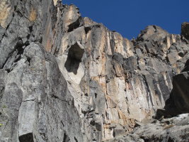 Beautiful granite headwall