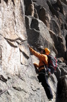 About to go up a beautiful splitter which could have easily been avoided on the right, but was great fun... felt 5.8-5.9 and left me hyperventilating