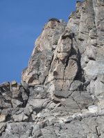 Close up of the Firmin Tower chimney (if you zoom in, you can see tonnes of old fixed rope)