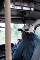 Our driver searching for animals