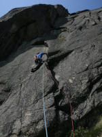 Starting up a technical 5.10+ (crux is above me)