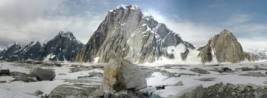 View from camp in the Ruth Gorge