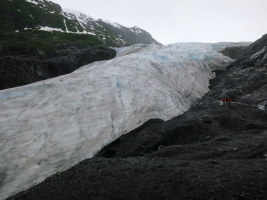 Exit glacier in the rain