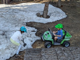 They recreated our truck-stuck-in-the-snow episode on the Green Creek road a few days prior :)