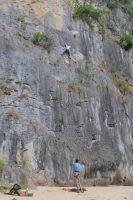 Victor climbing