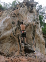 First route in Railay..  Muay Thai
