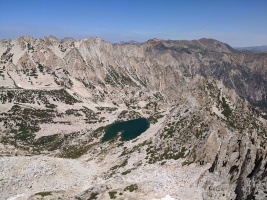Glacier lake from above