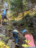 Steep approach to the crag :)