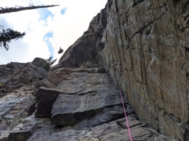 Lowering off the climb - steep