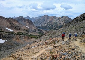 On the way to Summit Lake, our campsite for the night