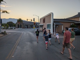 Walking down to Cielieto for ice cream, in Sonoma