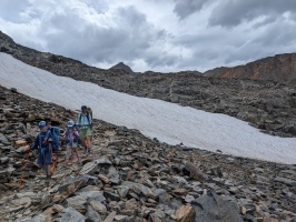 Solid snow patch for August