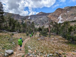 Hiking down to East Lake