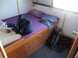 Our room aboard the Pro Dive boat (Scuba Pro). Awesome compared to everything else so far!
