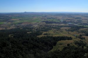 Views from Frog Buttress (the town of Boonah and country side)