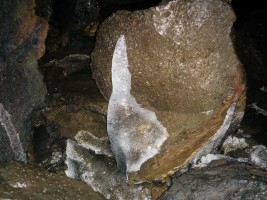 90+ degrees outside the cave, but ice inside! :)