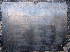 Black wall dedication plaque