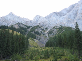 Mt Brock/Blane col with the small gulley on the left