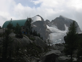 The Conrad Kain hut - a nice escape from the rain!