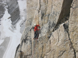 Climber on Paddle Flake