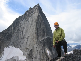 me posing with Bugaboo Spire in the background