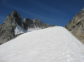 nearing the start of Pigeon's ridge