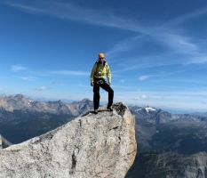 Me on the summit of Pigeon, photo by Dow