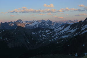 First sunset at the Bugaboos