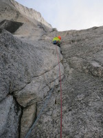 Another steep pitch on excellent rock