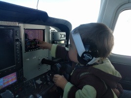 Our flight engineer is monitoring engine parameters