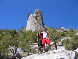 Mike and Dave climbing near Tahoe