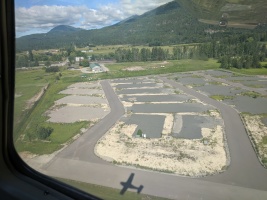 Taking off from Sandpoint. Looks like a future development at the airport?