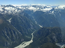 The Homathko River that we followed until it led us to the Bute Inlet