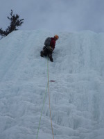 Cruisy ice to the top of the Lower Weeping Wall, Center