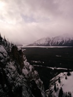 Kananaskis Lakes as seen from the top of Whitemans