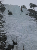 At the crux, it started snowing..