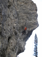 The only other climbers at Grassi on Friday evening: someone I knew!