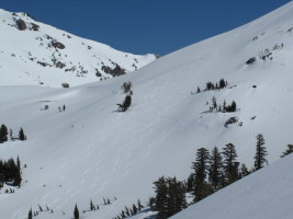 Looking back at our tracks from the 2nd peak