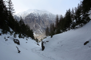 The approach trail to the 4th pitch