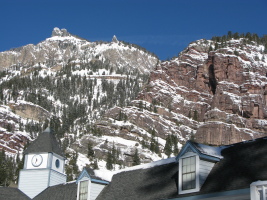Our hotel, showing the spectacular position of Ouray