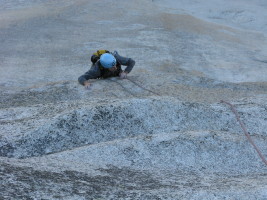 Karen coming up pitch 2 on Crying Time Again - the 5.7R mantel is just below him