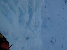 Looking down the very-featured second pitch