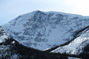 Mt Kitchener, home of the Grand Central Couloir in the middle of the face