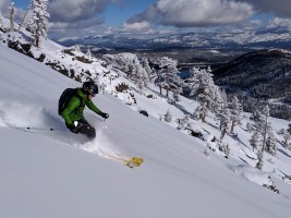 Skiing with Truckee in the background. So close to town and so sweet!