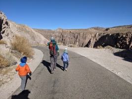 Approaching Owens river gorge to climb (North parking lot)