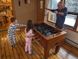 Foosball at the house in Invermere was popular :)