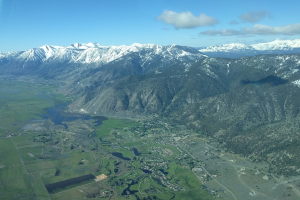 Over Minden, the Carson valley is so green!